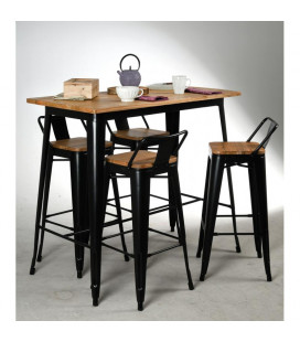 Tabouret Bar Bois / Noir