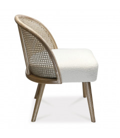 Fauteuil Sharing bouclé blanc