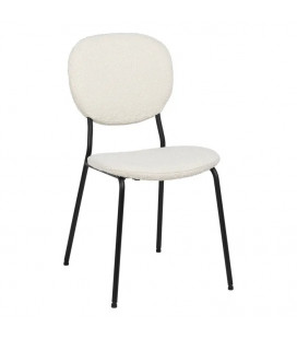 Lot de 2 chaises Suzanne blanc bouclette