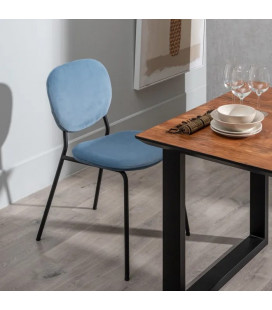 Lot de 2 chaises Suzanne bleu