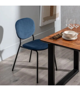 Lot de 2 chaises Suzanne bleu foncé