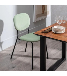 Lot de 2 chaises Suzanne vert clair
