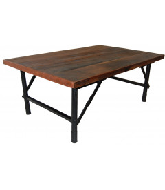 Table De Salon Vieux Bois 123cm