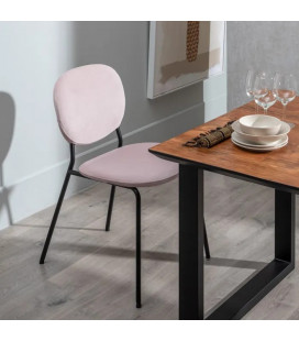Lot de 2 chaises Suzanne rose clair