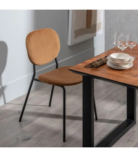 Lot de 2 chaises Suzanne camel