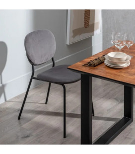 Lot de 2 chaises Suzanne gris