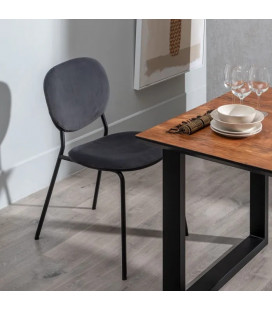Lot de 2 chaises Suzanne noir