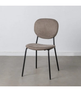 Lot de 2 chaises Suzanne taupe tissu