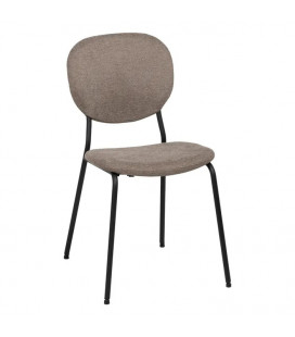 Lot de 2 chaises Suzanne taupe tissu