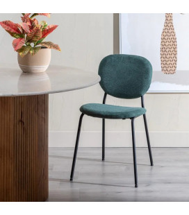 Lot de 2 chaises Suzanne tissu taupe