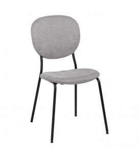 Lot de 2 chaises Oslo tissu gris clair