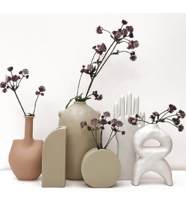 Vase céramique Nomade blanc