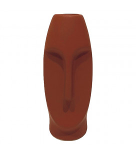 Vase ceramic Visage terracotta