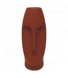 Vase ceramic Visage terracotta