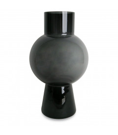 Vase Rond en verre noir