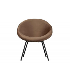 Fauteuil Moly velours toffee