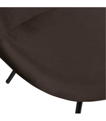 Fauteuil Moly velours dark night