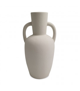 Vase ceramic Norma blanc texturé