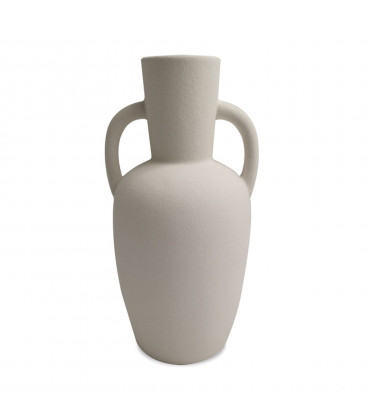 Vase ceramic Norma blanc texturé