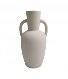 Vase ceramic Norma blanc texturé