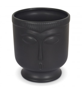 Vase ceramic Visage Icone noir