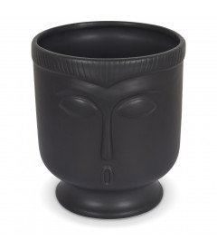 Vase ceramic Visage Icone noir