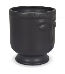Vase ceramic Visage Icone noir 2