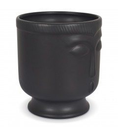 Vase ceramic Visage Icone noir