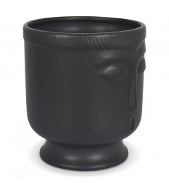 Vase ceramic Visage Icone noir