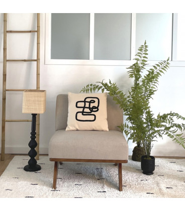 Vase ceramic Visage Icone noir