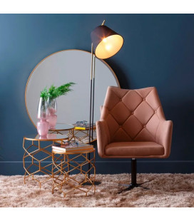 Miroir Doré Rond 100cm 2