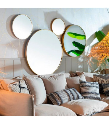Miroir Doré Rond 40cm