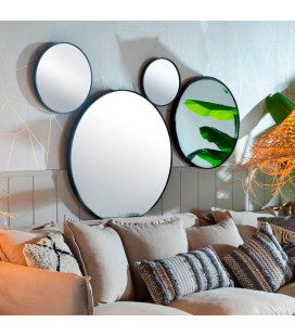 Miroir Noir Rond 80cm 2