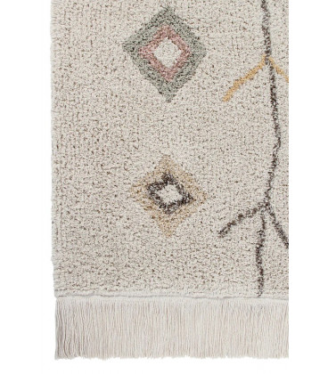 Tapis Coton Kaarol Earth M 140 / 200 cm Lavable en Machine