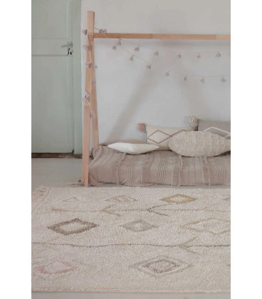 Tapis Coton Kaarol Earth M 140 / 200 cm Lavable en Machine