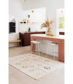 Tapis Coton Kaarol Earth M 140 / 200 cm Lavable en Machine Tapis Coton Kaarol Earth M 140 / 200 cm Lavable en Machine