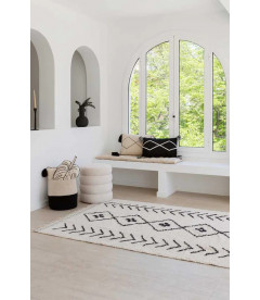 Tapis Coton Berbere Rhombs M 140 / 210 cm Lavable en Machine