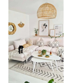 Tapis Coton Berbere Rhombs M 140 / 210 cm Lavable en Machine Tapis Coton Berbere Rhombs M 140 / 210 cm Lavable en Machine