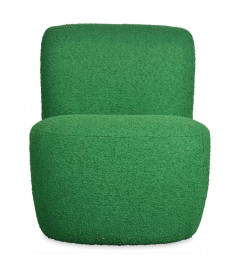 Fauteuil Eve tissu bouclette vert feuille Fauteuil Eve tissu bouclette vert feuille