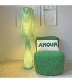 Fauteuil Eve tissu bouclette vert feuille Fauteuil Eve tissu bouclette vert feuille