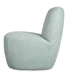 Fauteuil Eve tissu bouclette vert doux