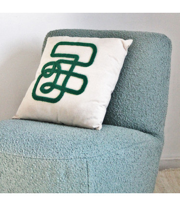 Fauteuil Eve tissu bouclette vert doux