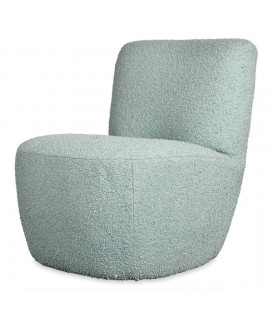 Fauteuil Eve tissu bouclette vert doux