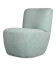 Fauteuil Eve tissu bouclette bleu vert doux