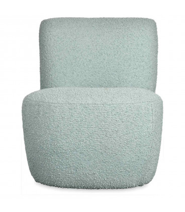 Fauteuil Eve tissu bouclette vert doux
