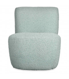 Fauteuil Eve tissu bouclette vert doux