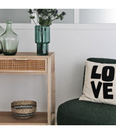 Fauteuil Eve tissu bouclette vert foncé Fauteuil Eve tissu bouclette vert foncé