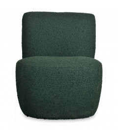Fauteuil Eve tissu bouclette vert foncé Fauteuil Eve tissu bouclette vert foncé
