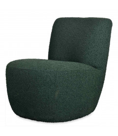 Fauteuil Eve tissu bouclette vert foncé Fauteuil Eve tissu bouclette vert foncé