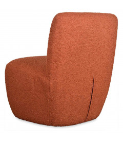 Fauteuil Eve tissu bouclette rouille